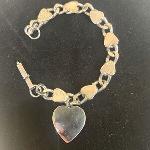 Silver Toned Heart Bracelet